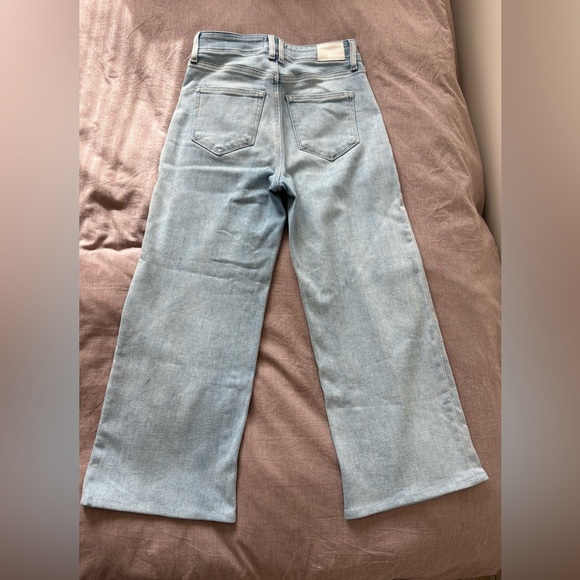 PAIGE Anessa Light Blue Wide Leg Cropped Jeans (petite length) - Picture 2 of 6